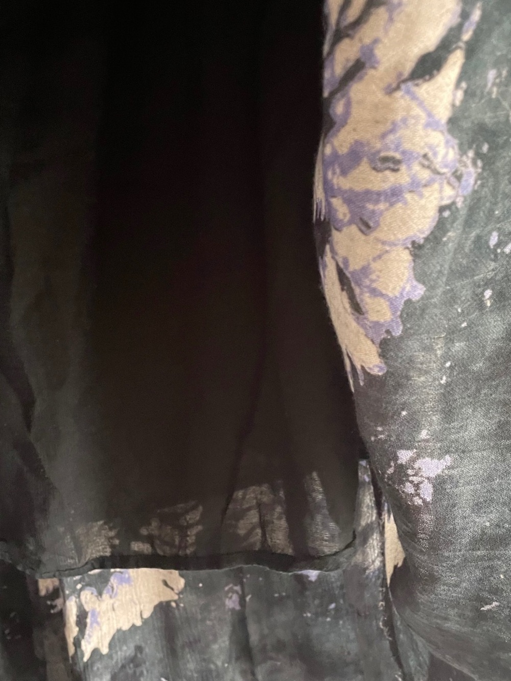 FREE PEOPLE Darjeeling Tie-Dye Swing Dress Black White Blue Like New Festival M - Picture 9 of 16